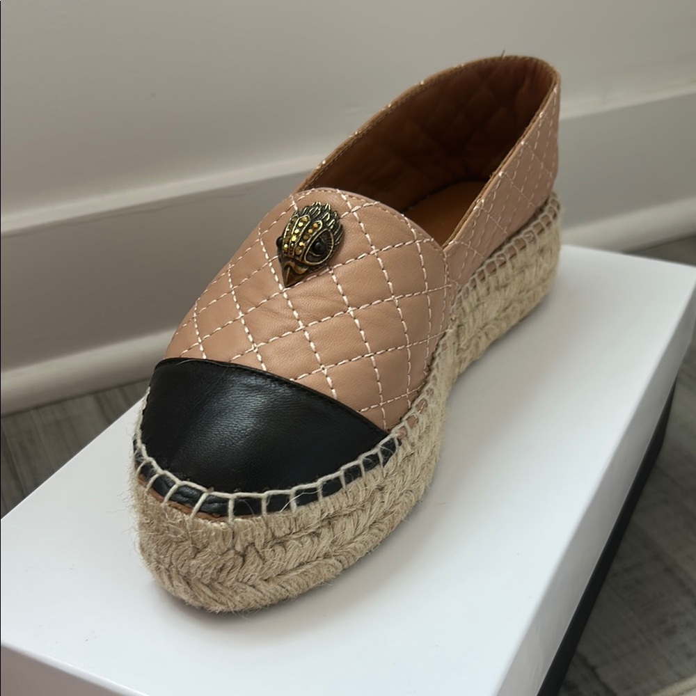 Kurt Geiger Quilted Espadrille Platform Loafers